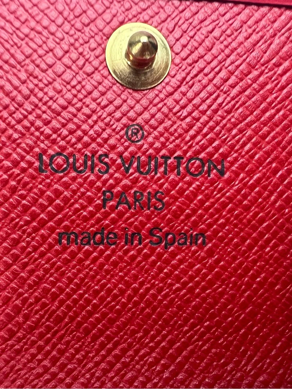 LOUIS VUITTON Red Epi Leather 6 Key Holder